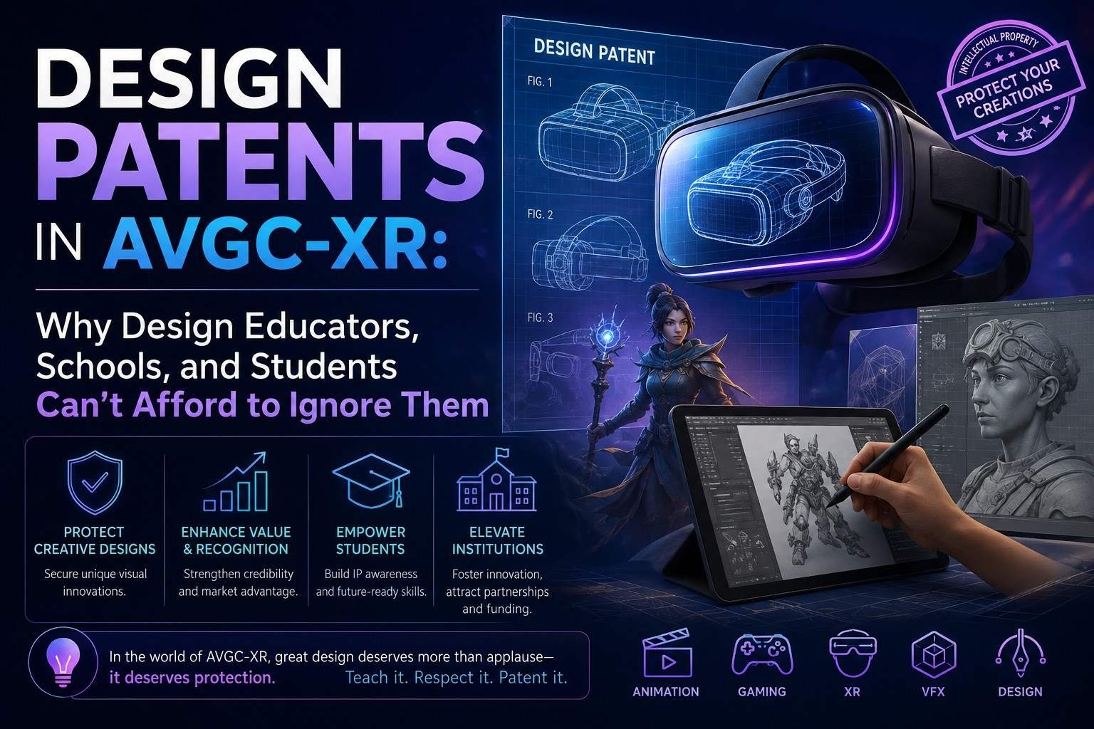 Design Patents for Design Schools & the AVGC-XR Sector | AVGC XR Solutions